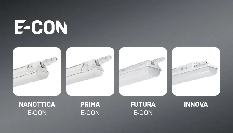 TREVOS luminaires with the new E-CON external screw terminal