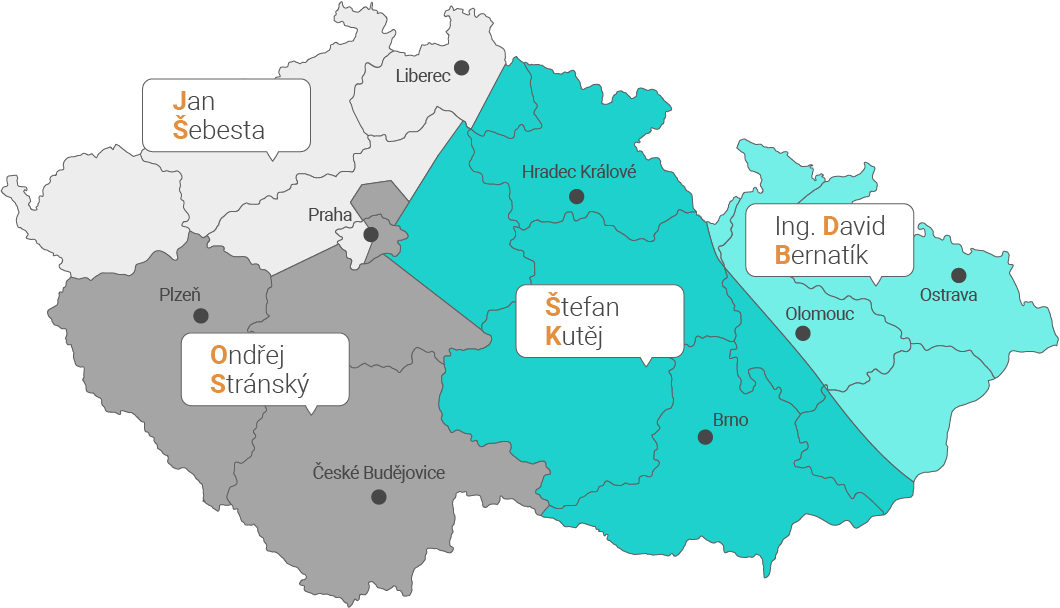 Mapa obchodních zástupců