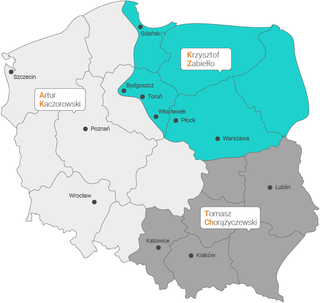 Mapa obchodních zástupců